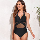 High Waisted String Bikini Women One Piece Swimsuit